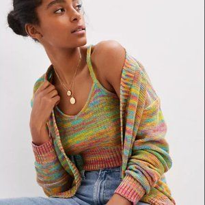 Anthropologie- Maeve Rainbow Space-Dye Cardigan and Tank Set (Small)